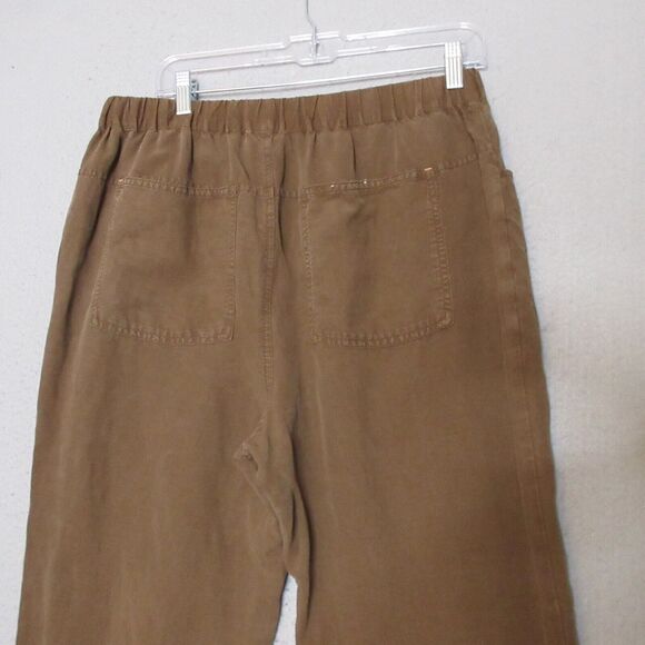 Pilcro Anthropologie Jogger Pants Brown Linen Lyocel Pockets Relaxed Fit - Picture 11 of 16